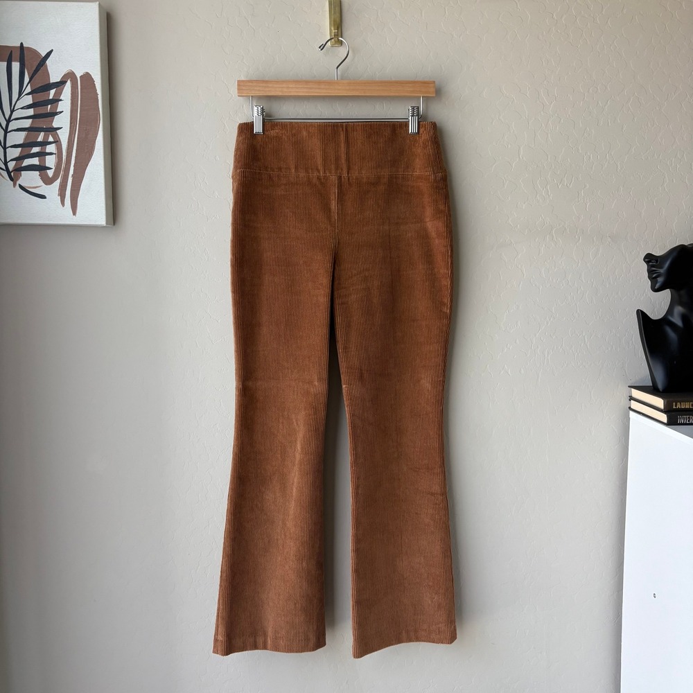 SPRWMN Cognac Brown Corduroy High‎ Waisted Flare Pull On Pants Size Medium